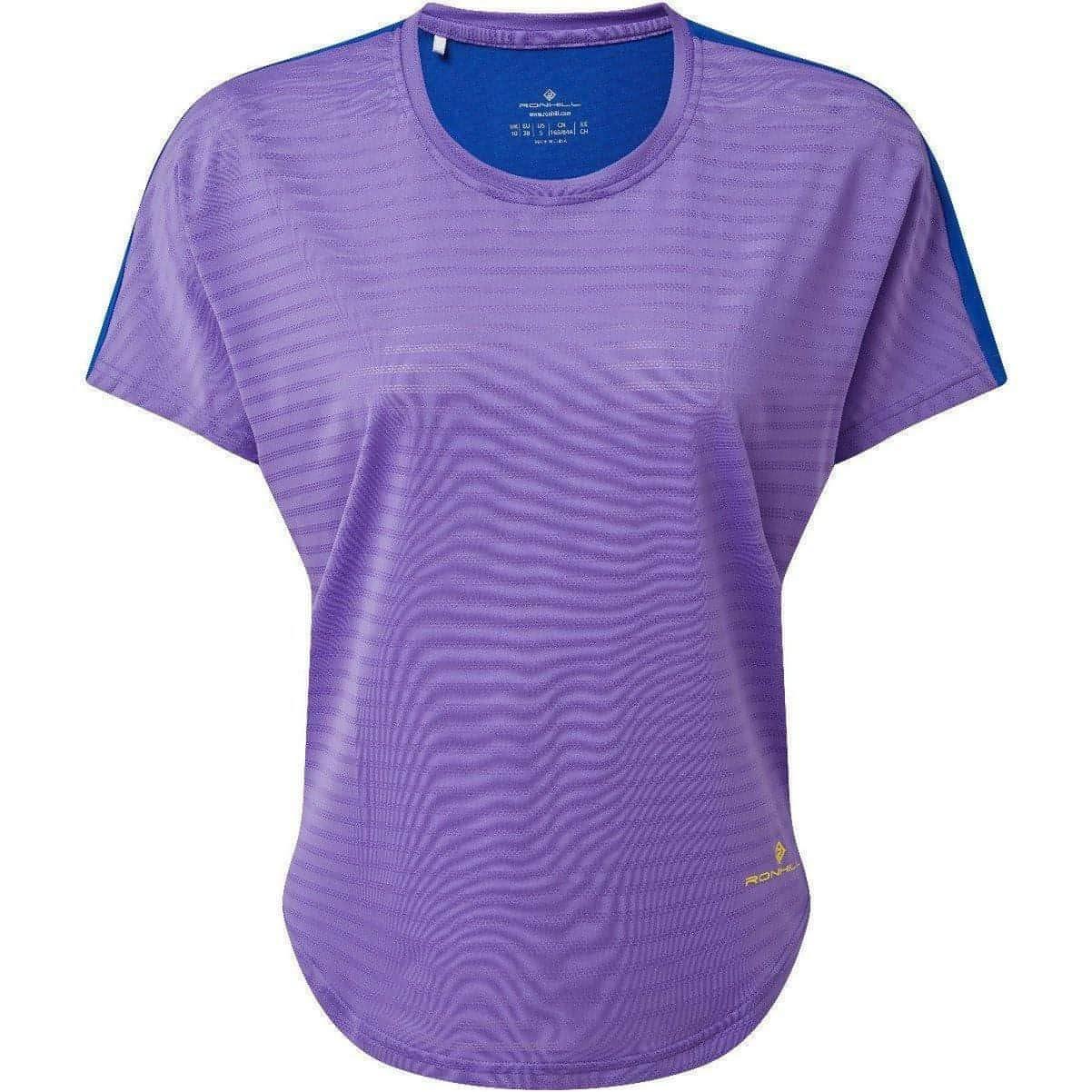 Ronhill Life Agile Short Sleeve Womens Running Top - Purple - Image 3