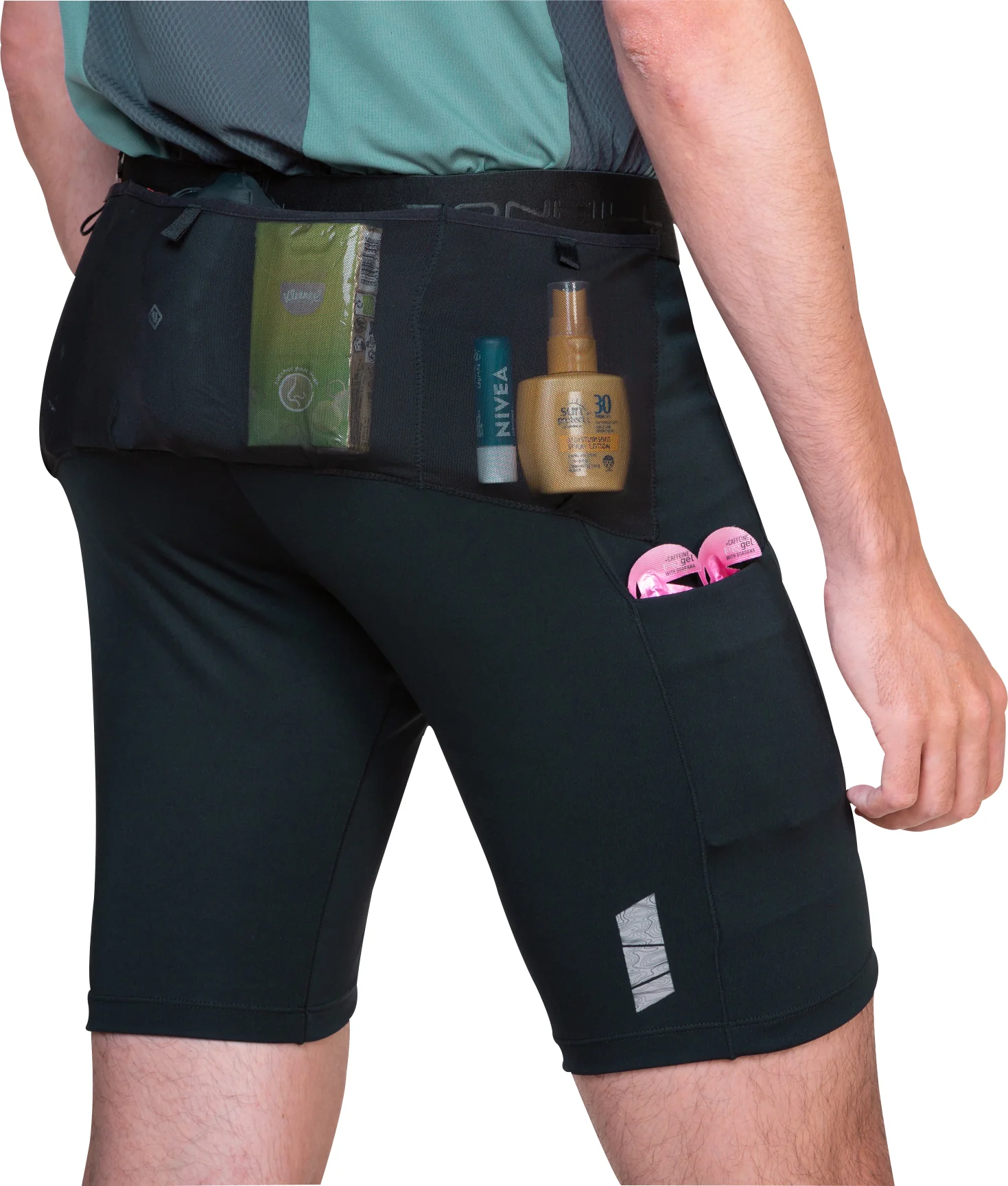 Ronhill Tech All Terrain 8 Inch Stretch Mens Short Running Tights - Black - Image 5