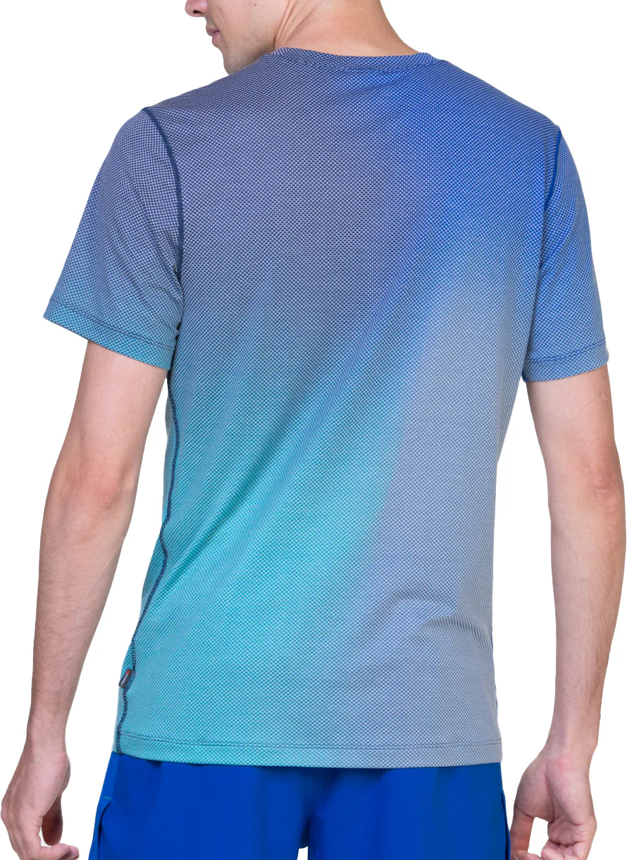 Ronhill Tech Golden Hour Short Sleeve Mens Running Top - Blue - Image 2