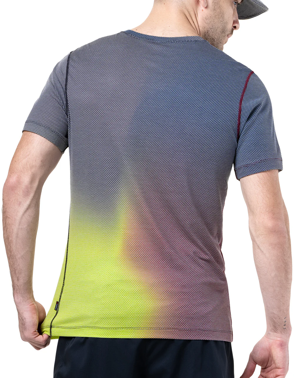 Ronhill Tech Golden Hour Short Sleeve Mens Running Top - Blue - Image 2