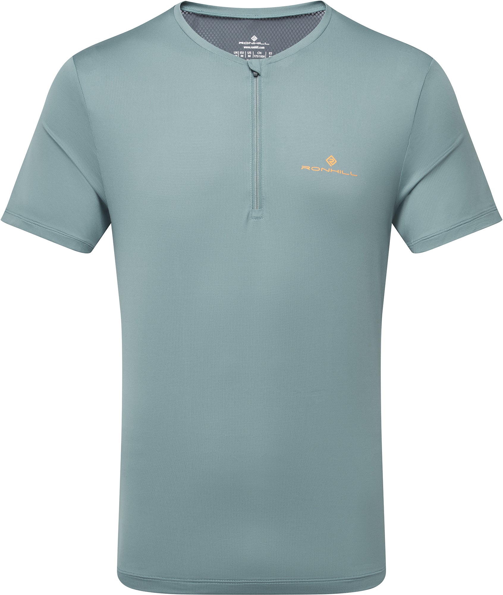 Ronhill Tech Half Zip Short Sleeve Mens Running Top - Green - Image 6