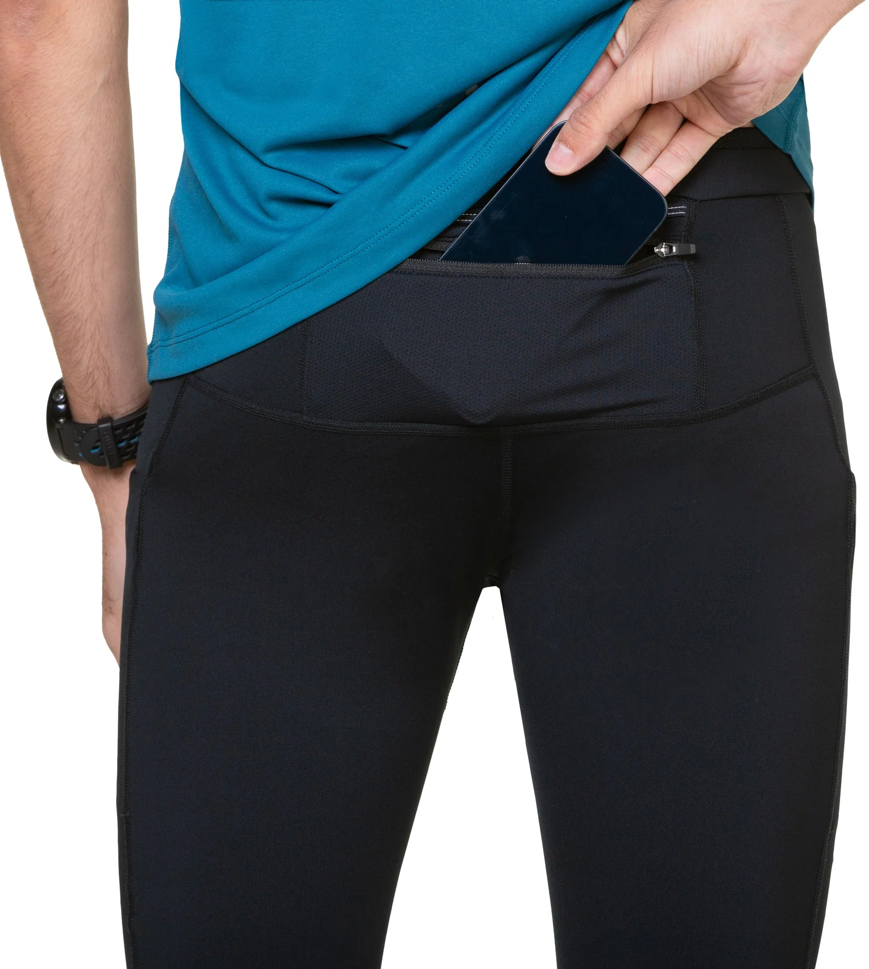 Ronhill Tech Paragon Mens Long Running Tights - Black - Image 3
