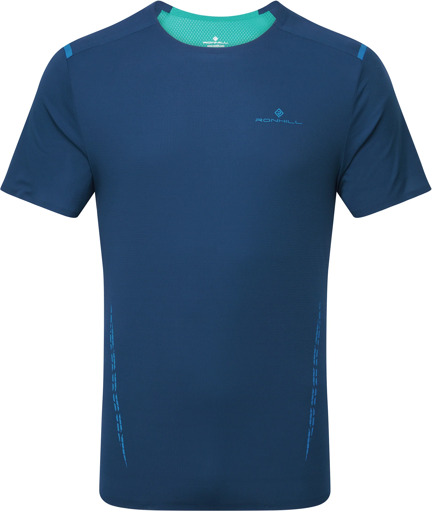 Ronhill Tech Race Short Sleeve Mens Running Top - Blue - Image 6