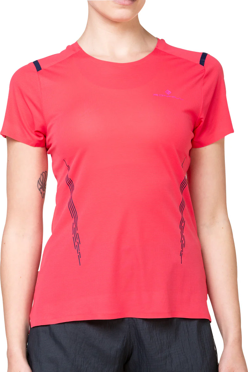 Ronhill Tech Race Short Sleeve Womens Running Top - Pink