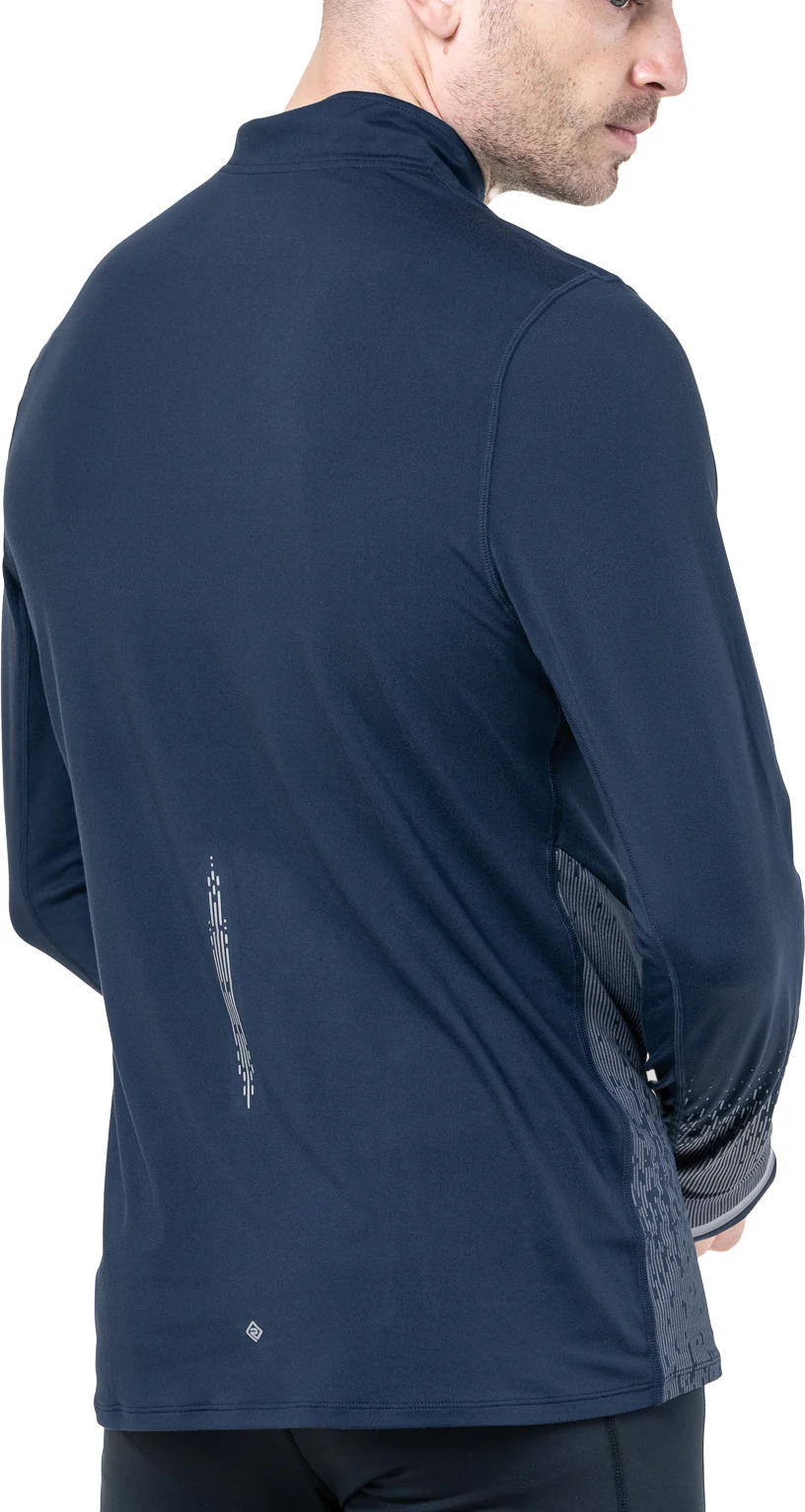 Ronhill Tech Reflect Half Zip Long Sleeve Mens Running Top - Blue - Image 2