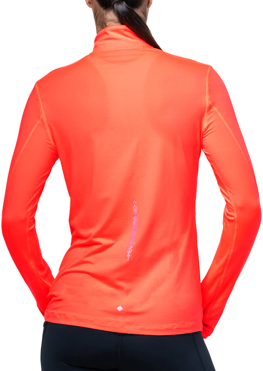Ronhill Tech Reflect Half Zip Long Sleeve Womens Running Top - Pink - Image 2