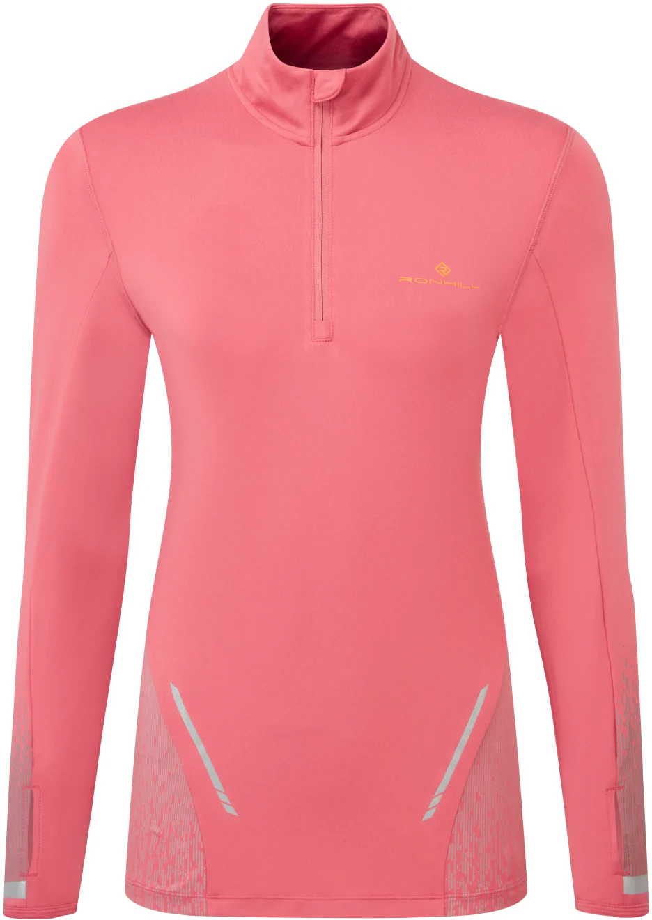 Ronhill Tech Reflect Half Zip Long Sleeve Womens Running Top - Pink - Image 6