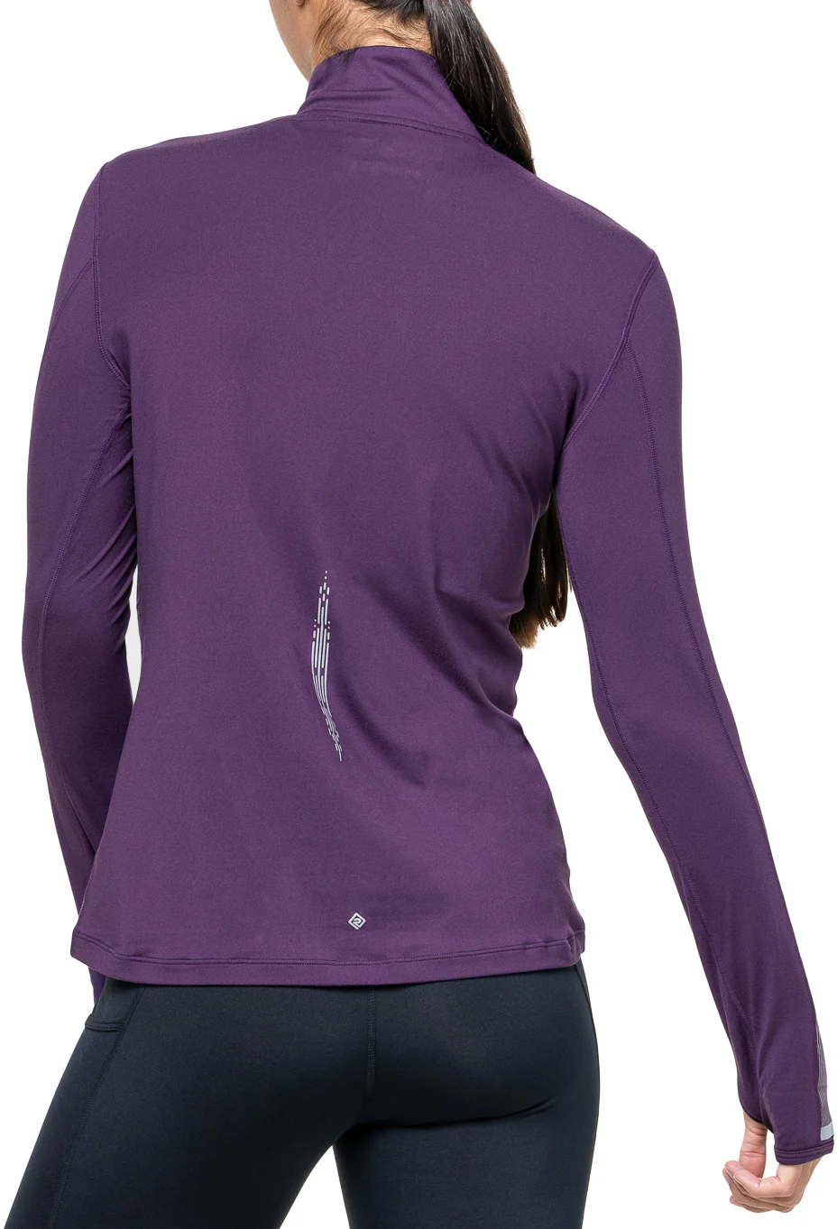 Ronhill Tech Reflect Half Zip Long Sleeve Womens Running Top - Purple - Image 2