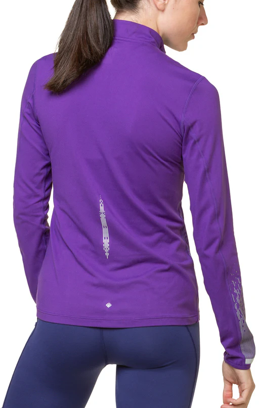 Ronhill Tech Reflect Half Zip Long Sleeve Womens Running Top - Purple - Image 2