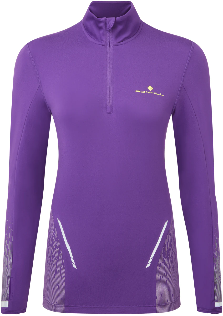 Ronhill Tech Reflect Half Zip Long Sleeve Womens Running Top - Purple - Image 6