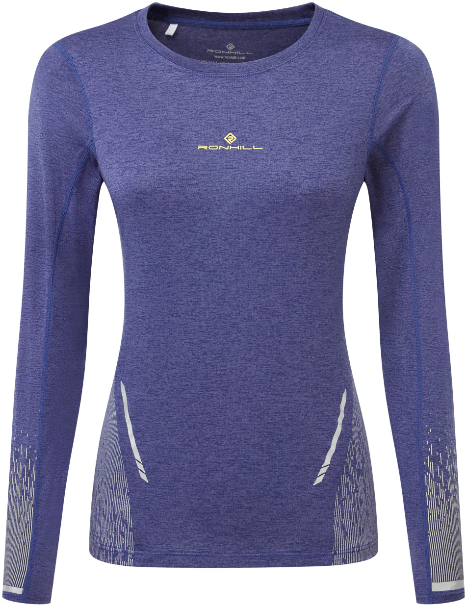 Ronhill Tech Reflect Long Sleeve Womens Running Top - Blue - Image 6