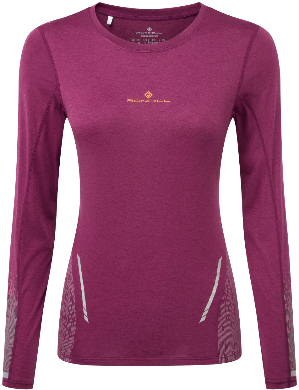 Ronhill Tech Reflect Long Sleeve Womens Running Top - Purple - Image 6