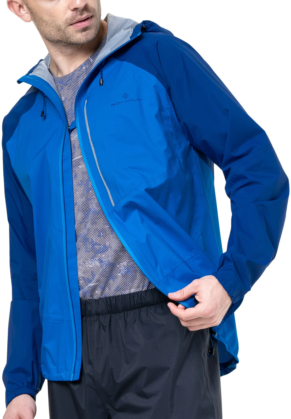 Ronhill Tech Storm Mens Running Jacket - Blue - Image 3