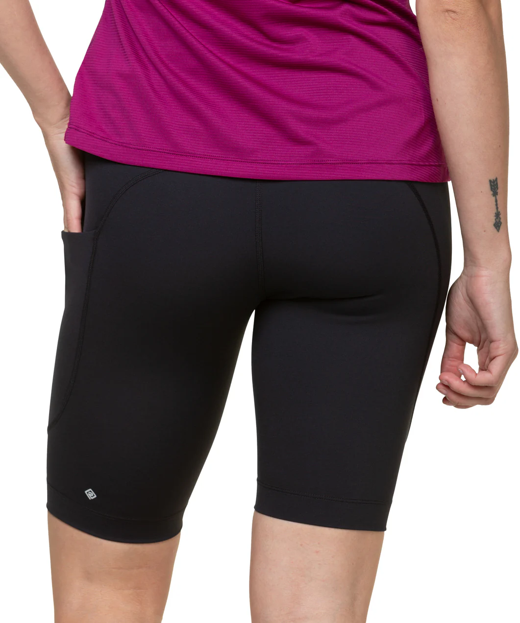 Ronhill Tech Stretch Womens Short Running Tights - Black - Image 2