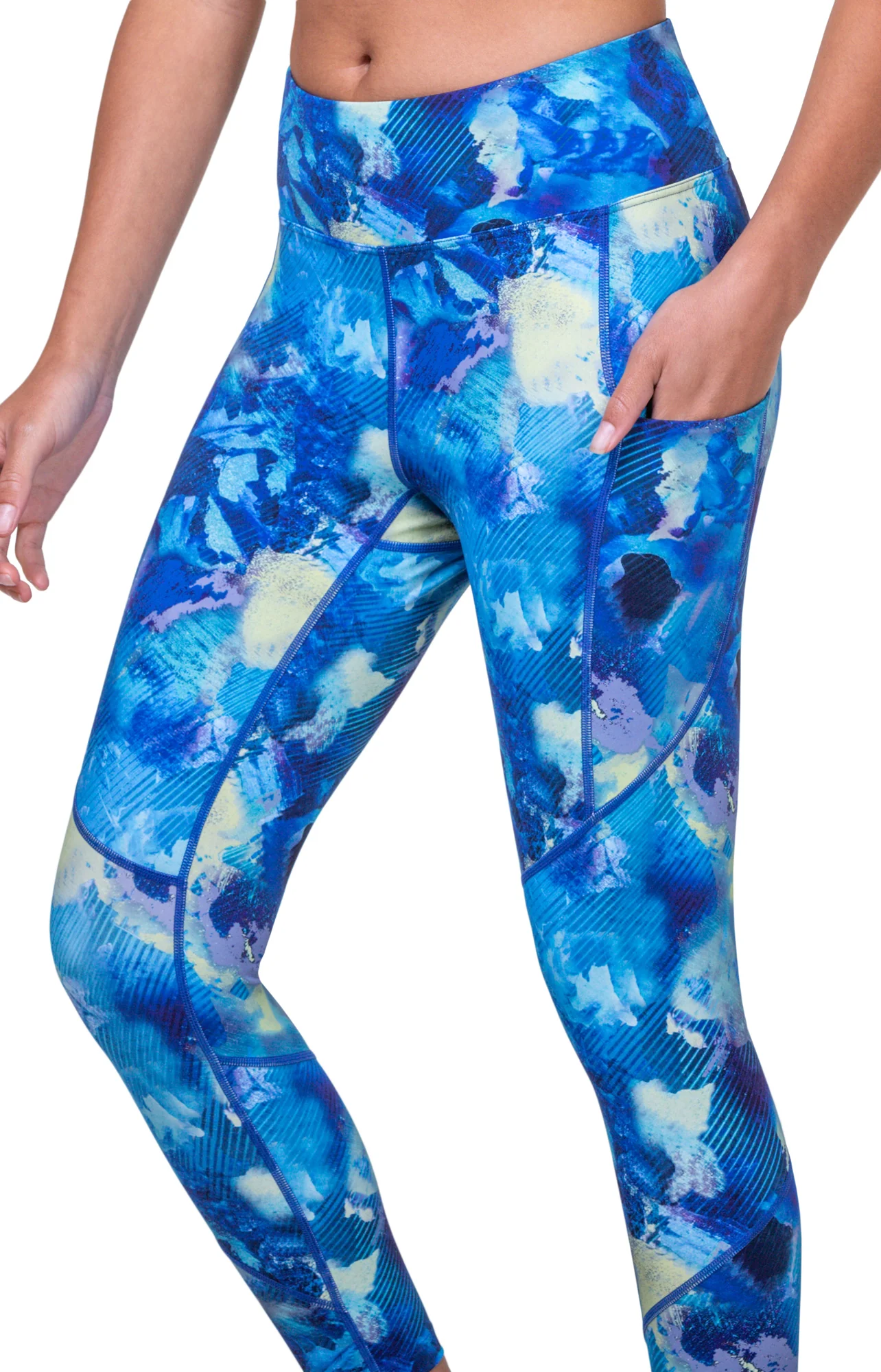 Ronhill Tech Womens 7/8 Running Tights - Blue - Image 3