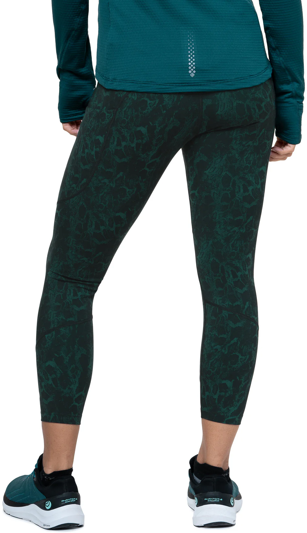 Ronhill Tech Womens 7/8 Running Tights - Green - Image 2