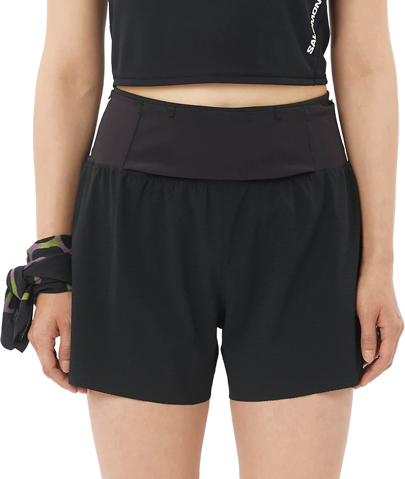 Salomon 5 Inch Sense Aero Trail 2 In 1 Womens Running Shorts - Black