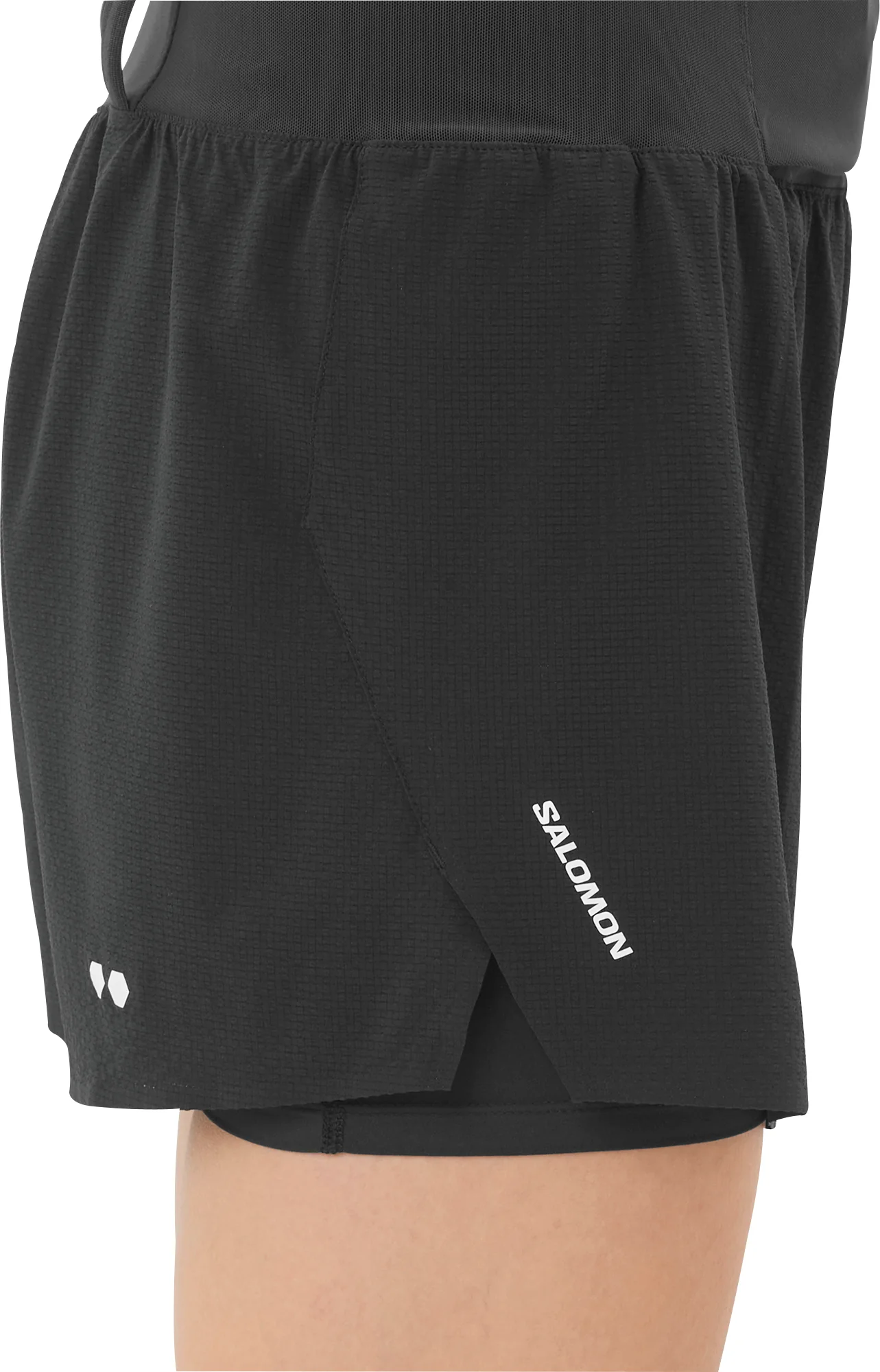 Salomon 5 Inch Sense Aero Trail 2 In 1 Womens Running Shorts - Black - Image 3
