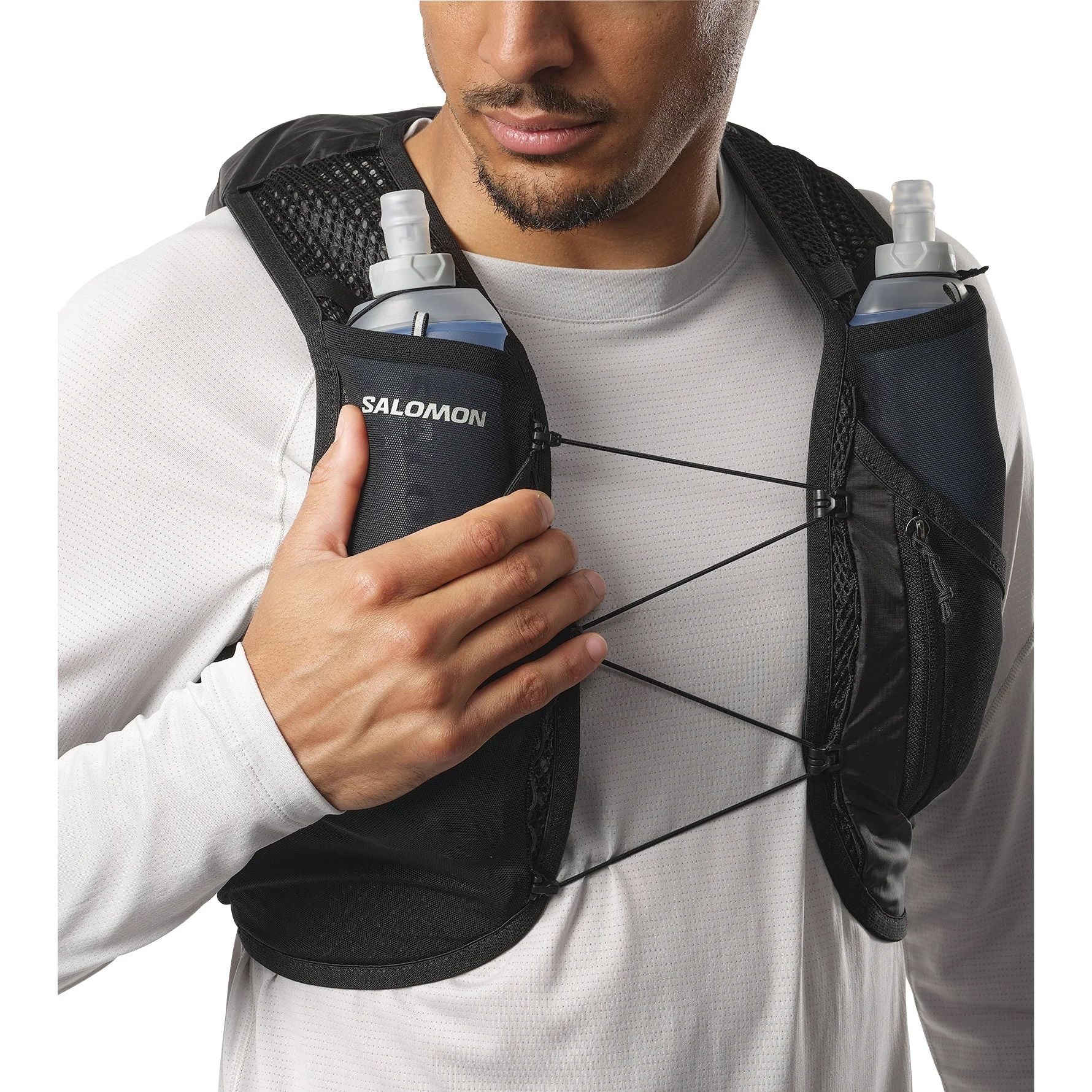 Salomon Active Skin 8 Set Running Backpack - Black - Image 3