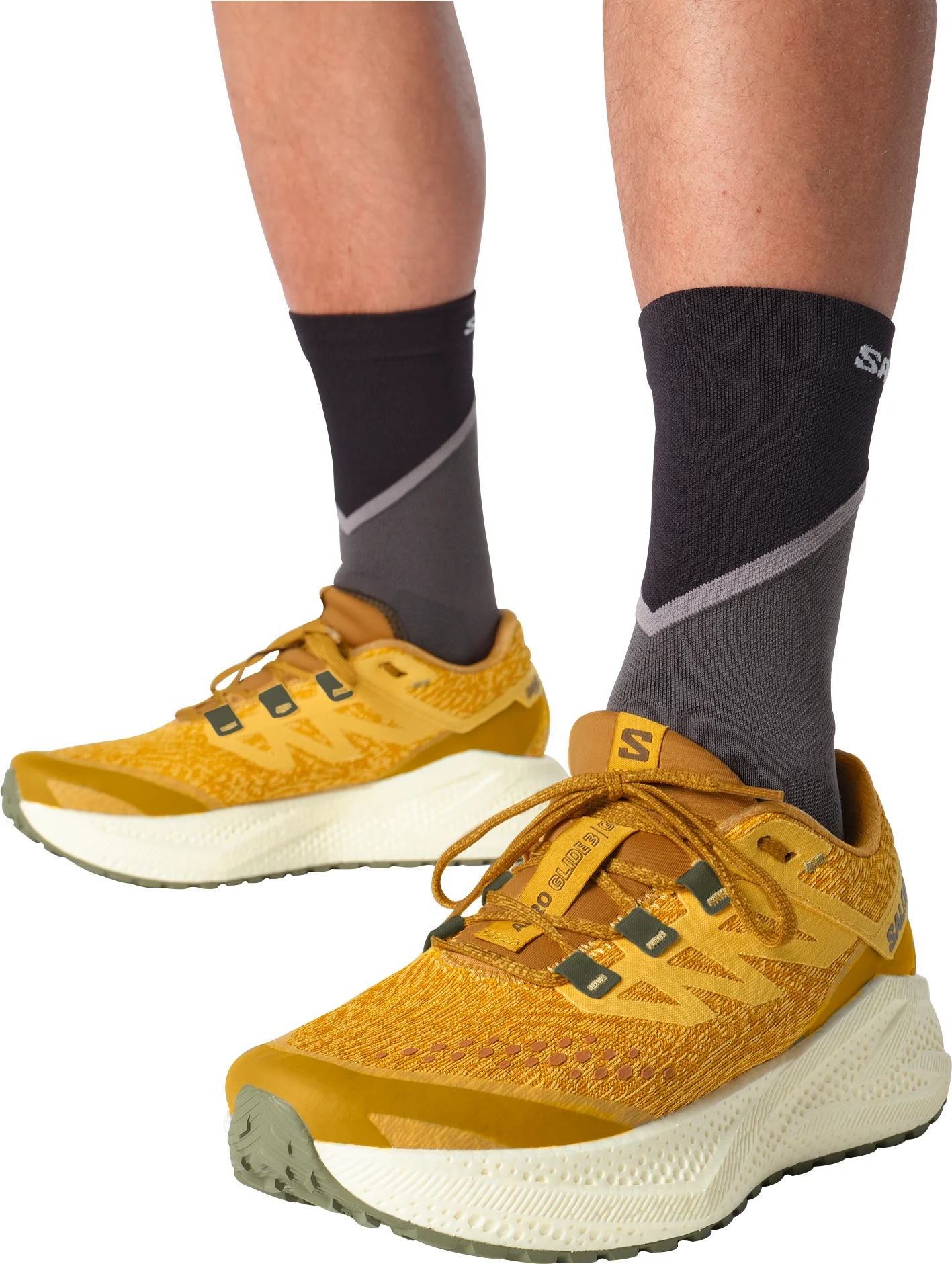 Salomon Aero Glide 3 GRVL Mens Trail Running Shoes - Yellow - Image 7
