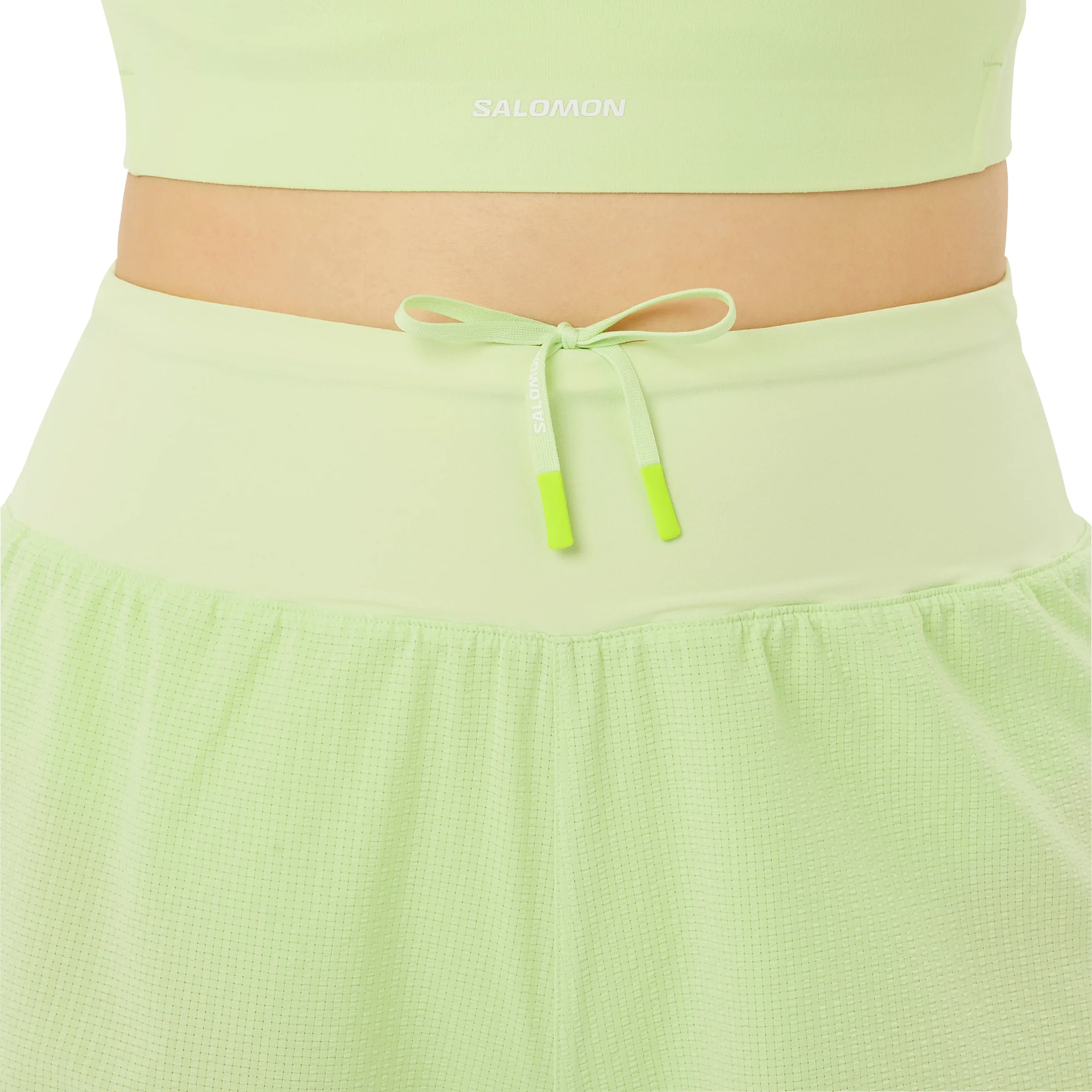 Salomon Sense Aero Stow 4 Inch Womens Running Shorts - Green - Image 3