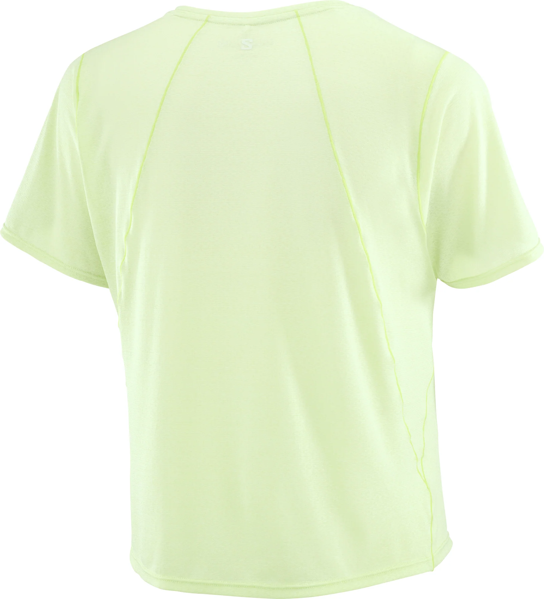 Salomon SHAKEout Air Cropped Short Sleeve Womens Running Top - Green - Image 4