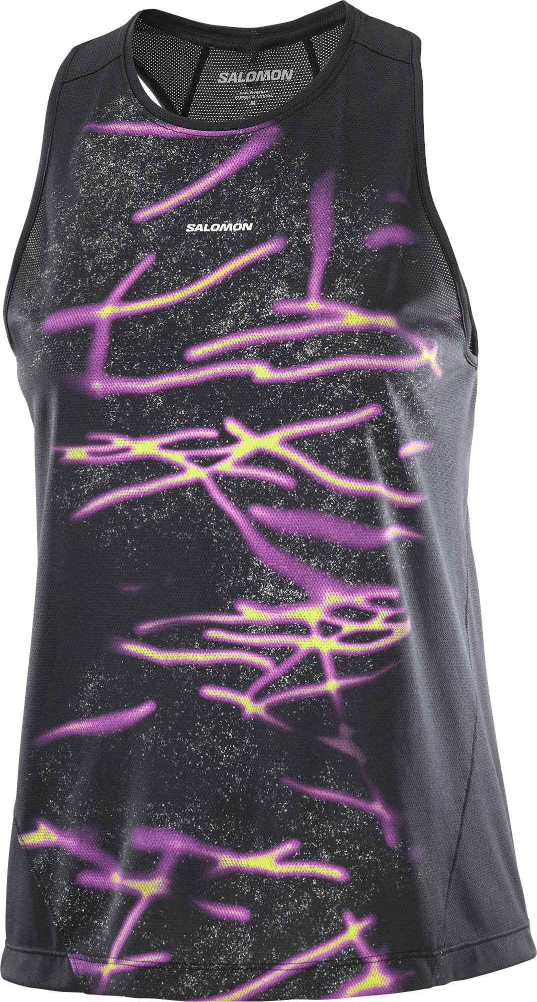 Salomon SHAKEout Core Graphic Womens Running Vest Tank Top - Black - Image 4