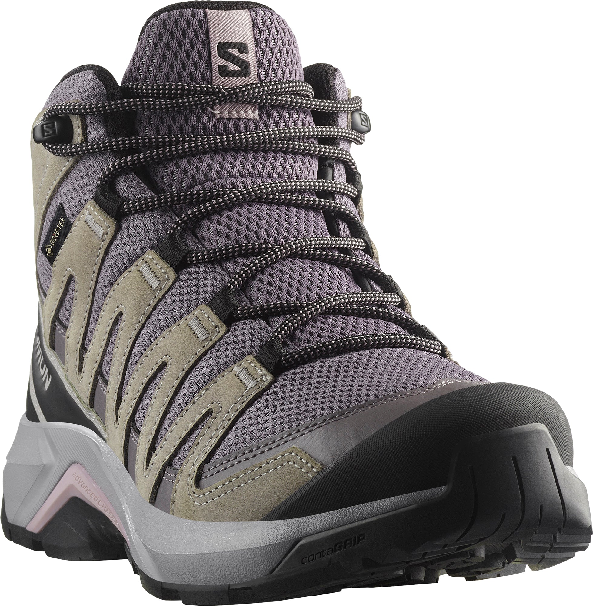 Salomon X-Adventure Recon Mid GORE-TEX Womens Walking Shoes - Grey - Image 6