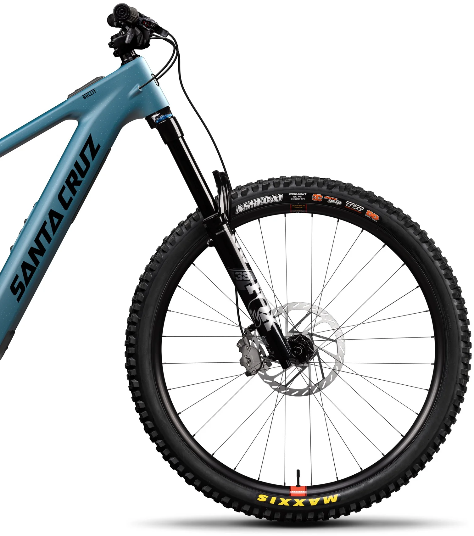 Santa Cruz Bullit 4 C MX 70 Carbon Electric Full Suspension Mountain Bike 2026 - Matte Teal - Image 3
