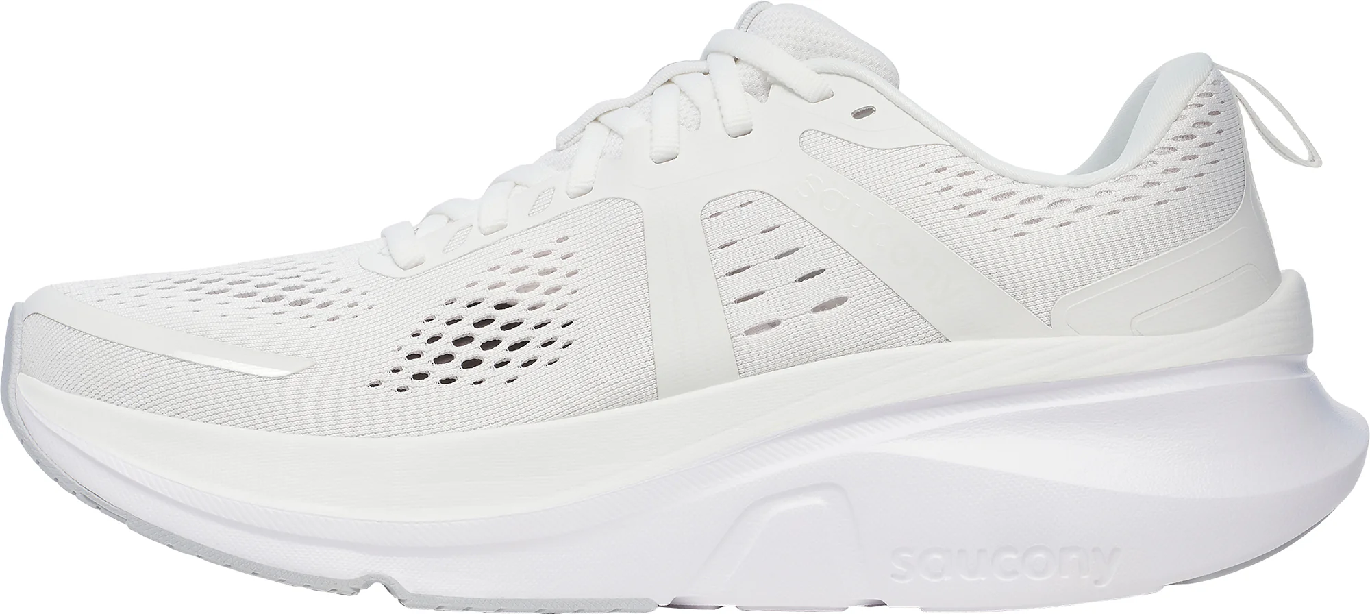 Saucony Guide 18 Mens Running Shoes - White - Image 3