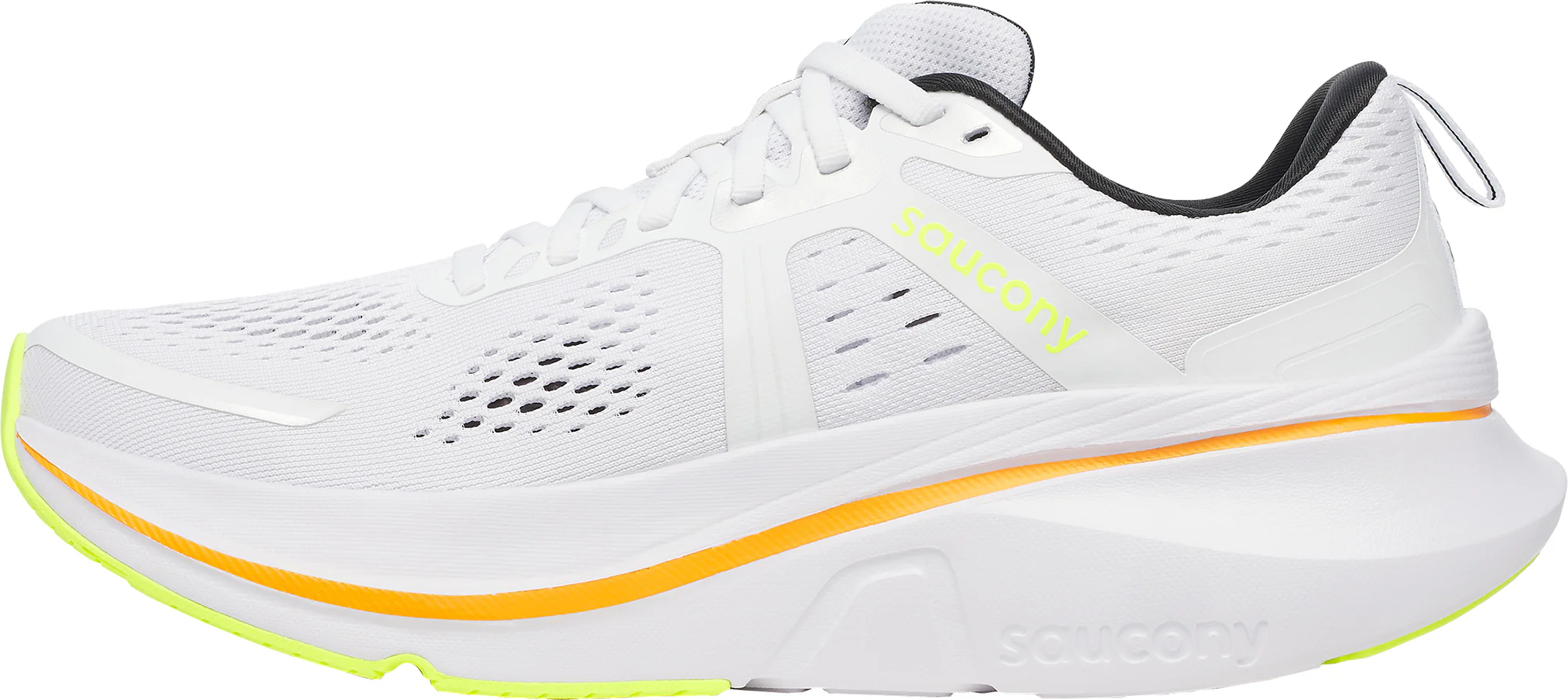 Saucony Guide 18 Mens Running Shoes - White - Image 3