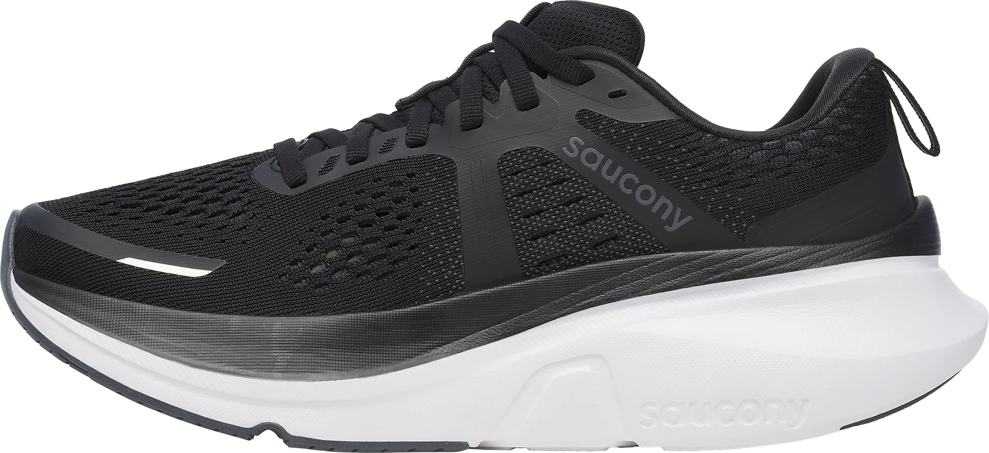 Saucony Guide 18 WIDE FIT Womens Running Shoes - Black - Image 3