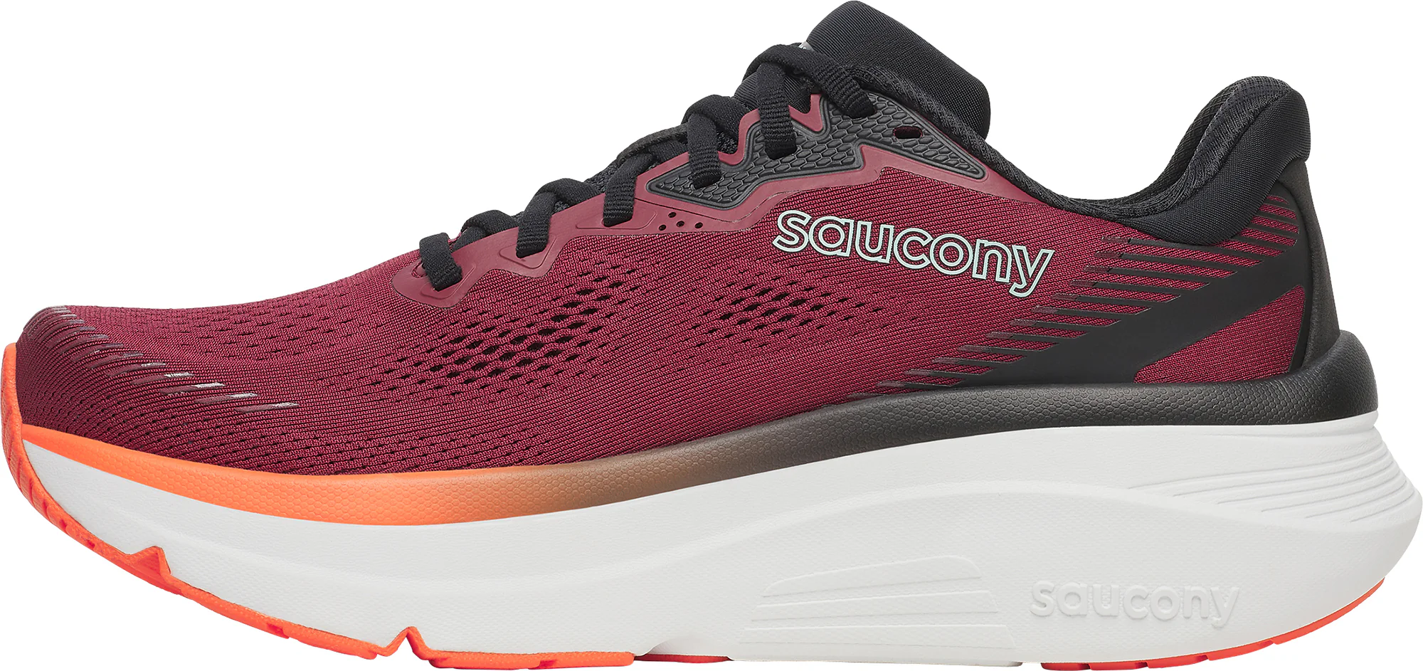 Saucony Guide 19 Mens Running Shoes - Red - Image 3