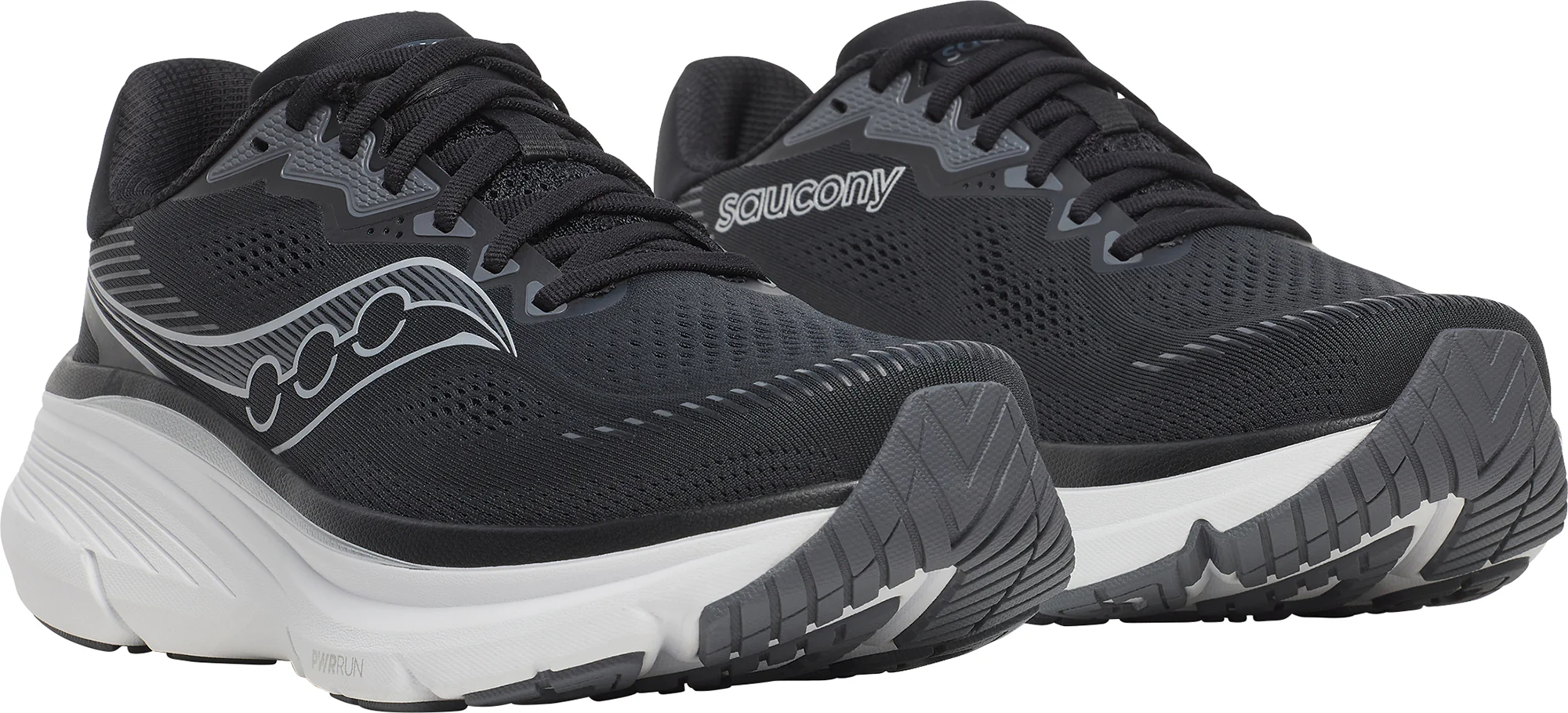 Saucony Guide 19 WIDE FIT Mens Running Shoes - Black - Image 6
