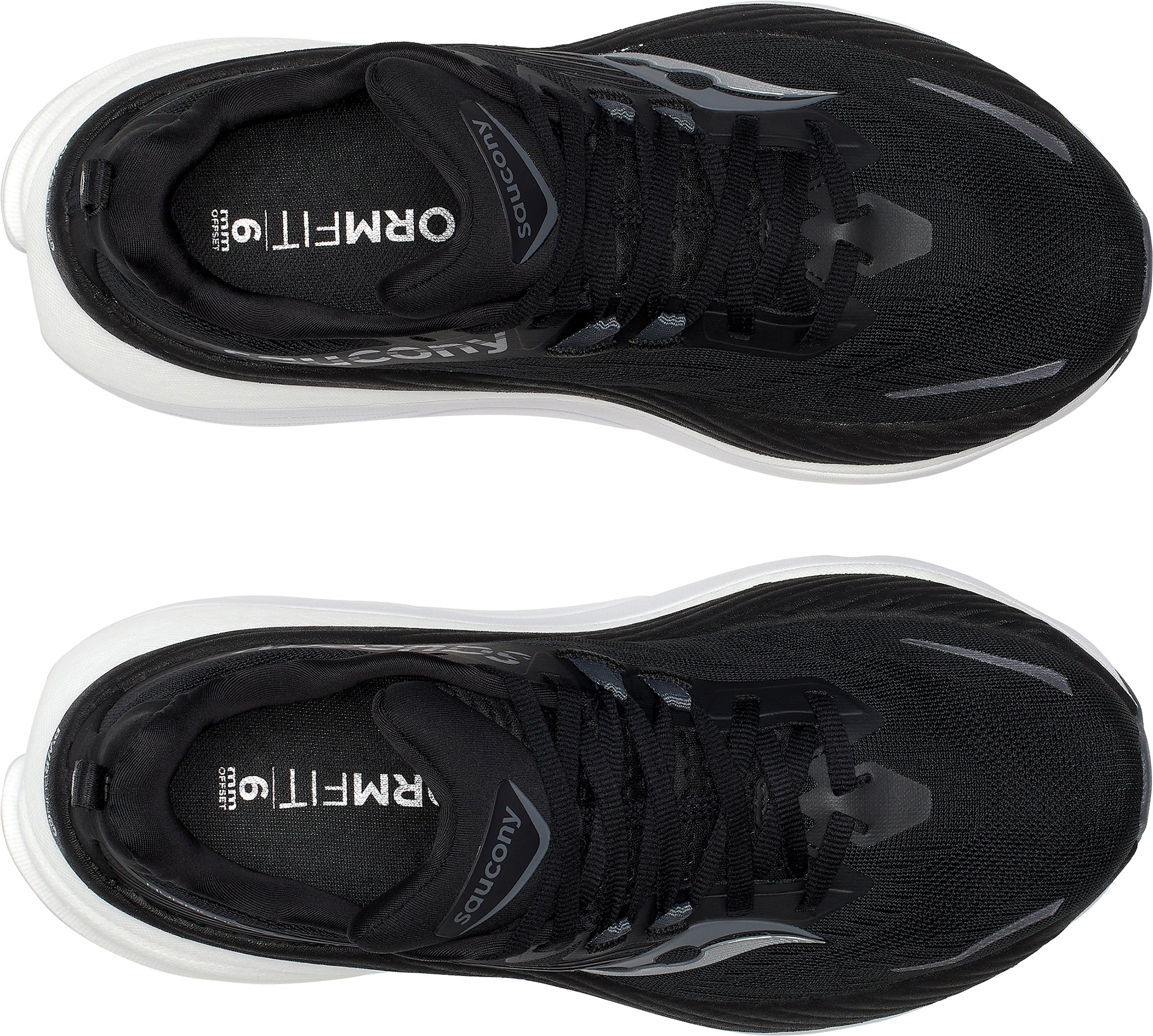 Saucony Hurricane 24 WIDE FIT Womens Running Shoes - Black - Image 4