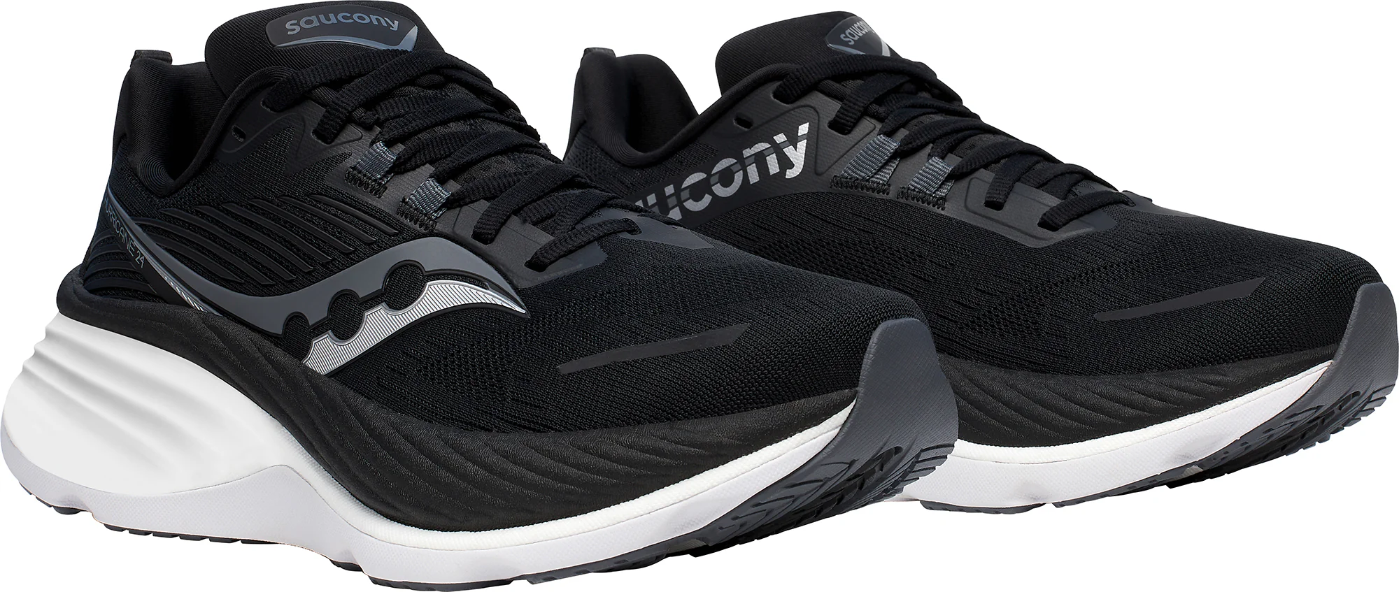 Saucony Hurricane 24 Womens Running Shoes - Black - Image 6