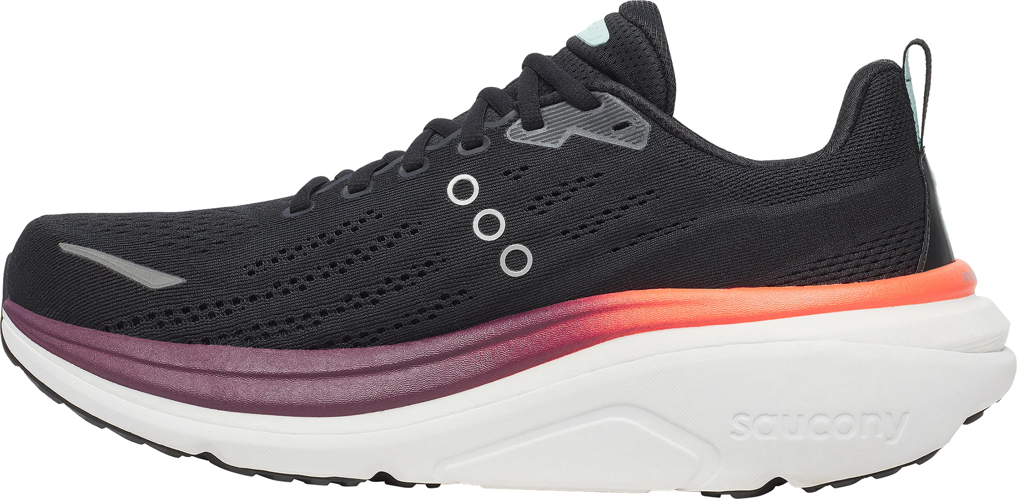 Saucony Hurricane 25 Mens Running Shoes - Black - Image 3