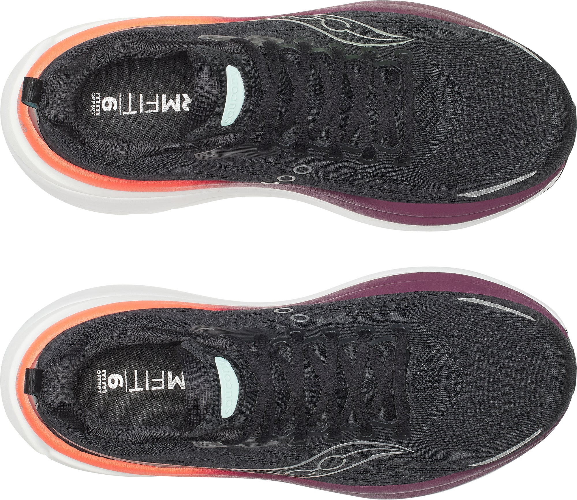Saucony Hurricane 25 Mens Running Shoes - Black - Image 4