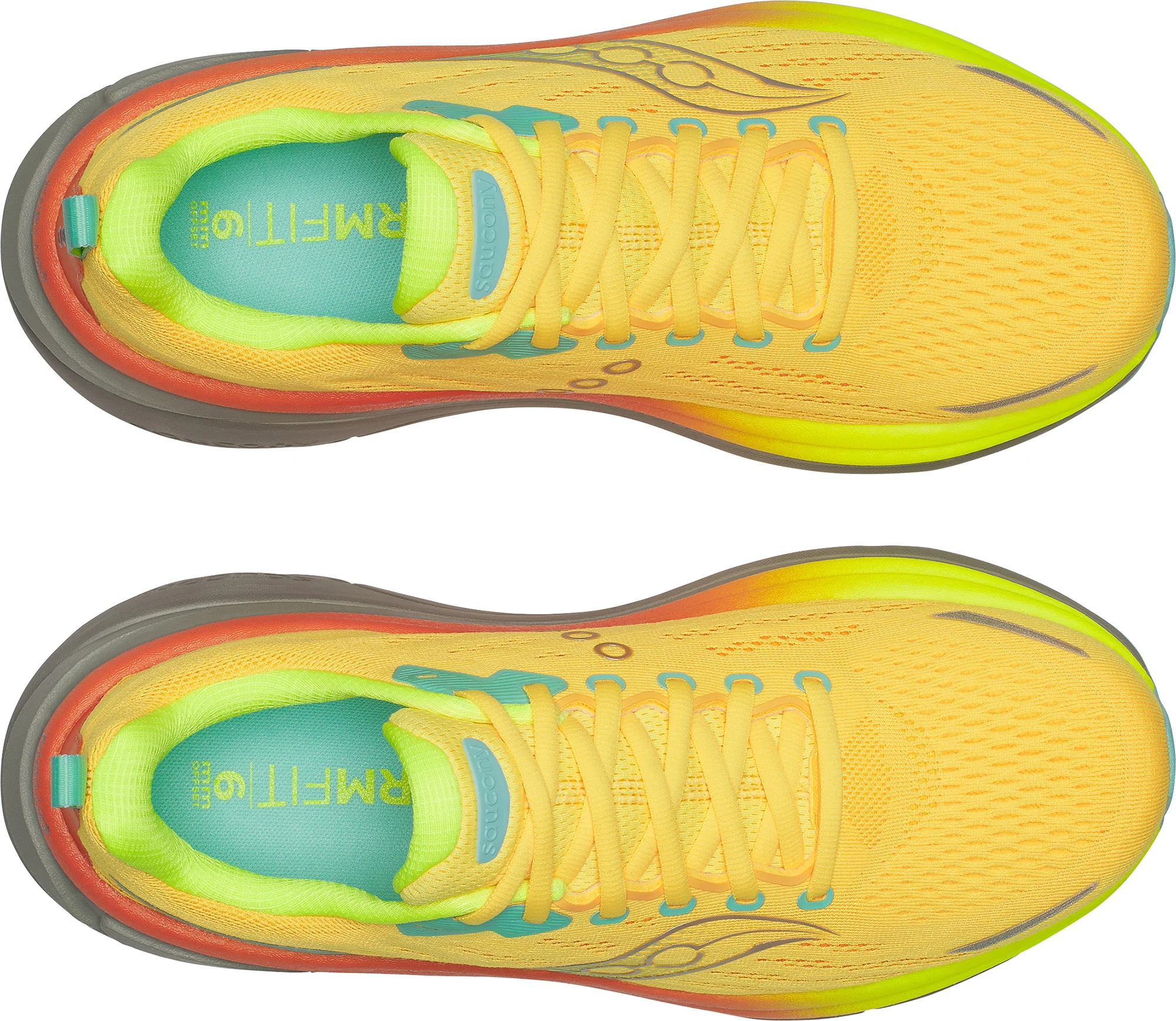 Saucony Hurricane 25 Mens Running Shoes - Yellow - Image 4