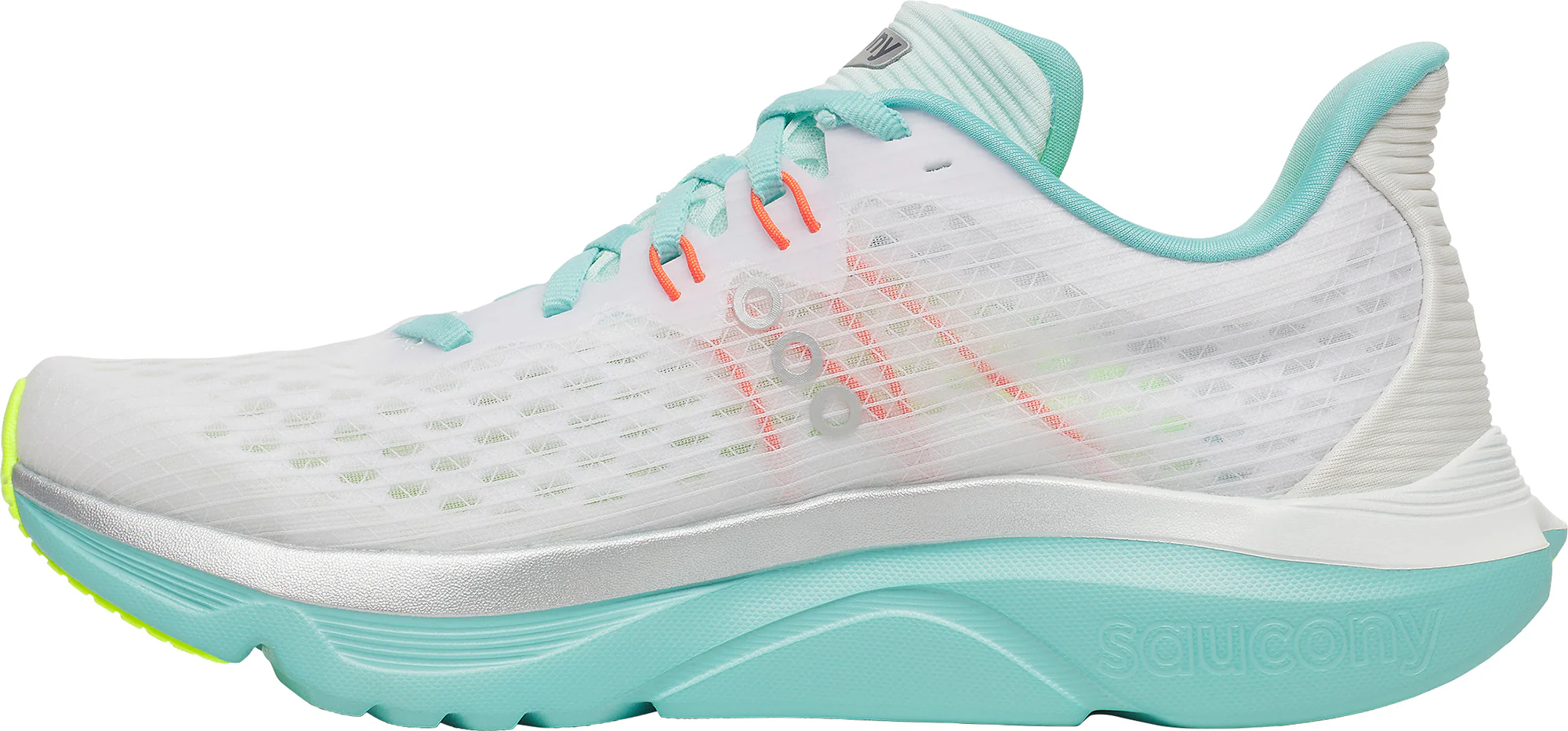 Saucony Kinvara 16 Womens Running Shoes - White - Image 3