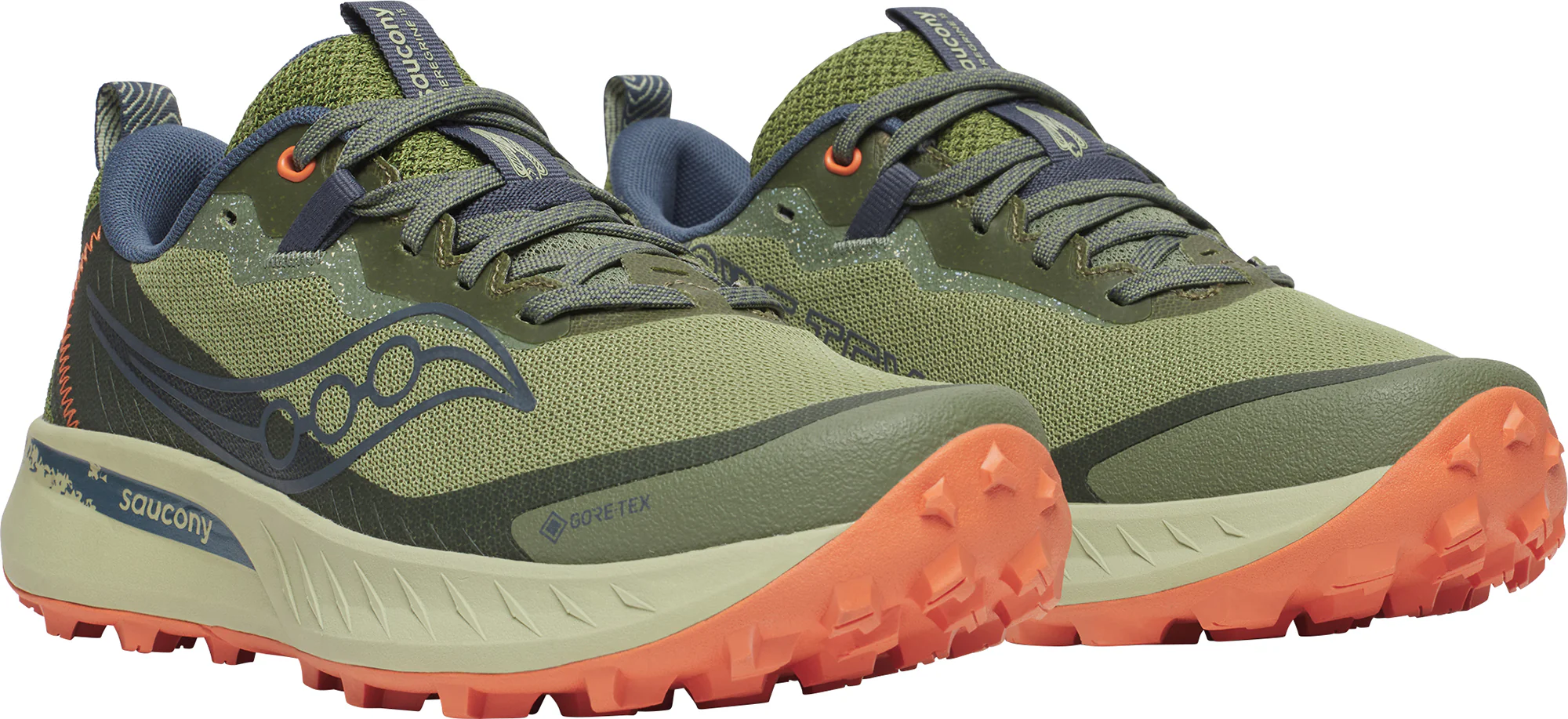 Saucony Peregrine 15 GORE-TEX Womens Trail Running Shoes - Green - Image 6