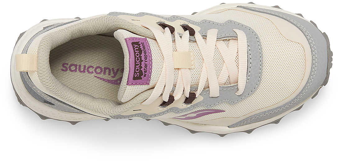 Saucony Peregrine KDZ Junior Trail Running Shoes - Cream - Image 3