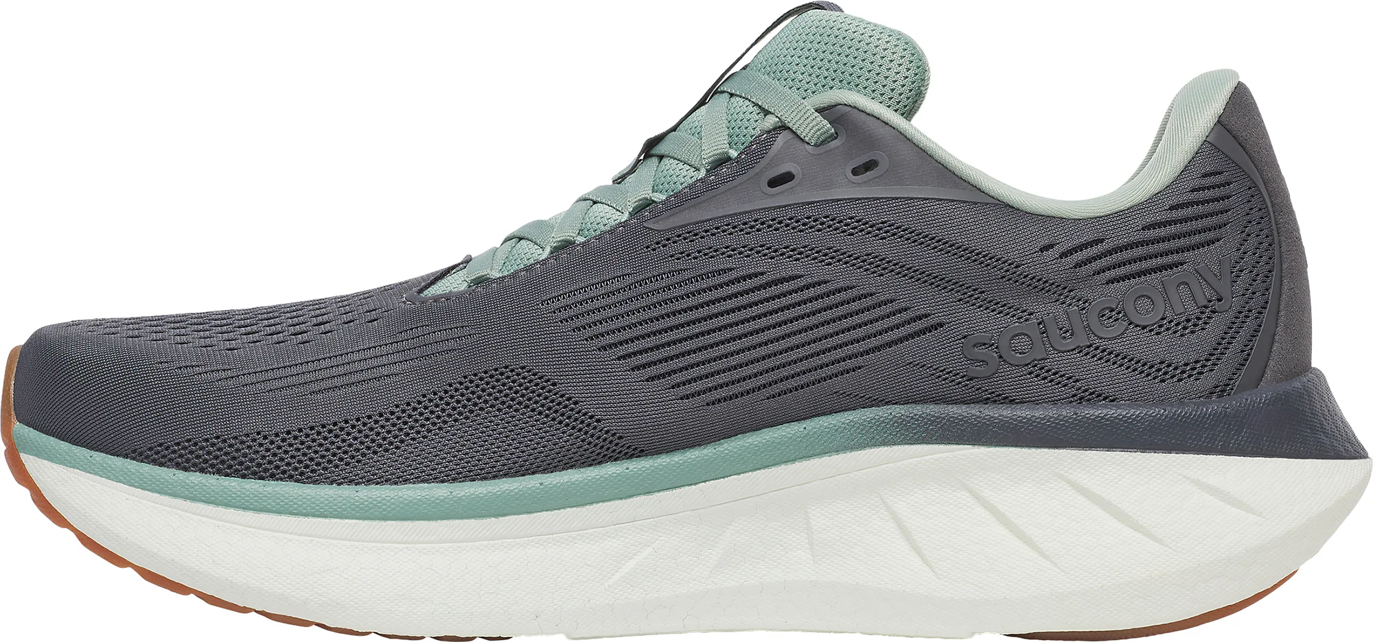 Saucony Ride 18 Mens Running Shoes - Grey - Image 3