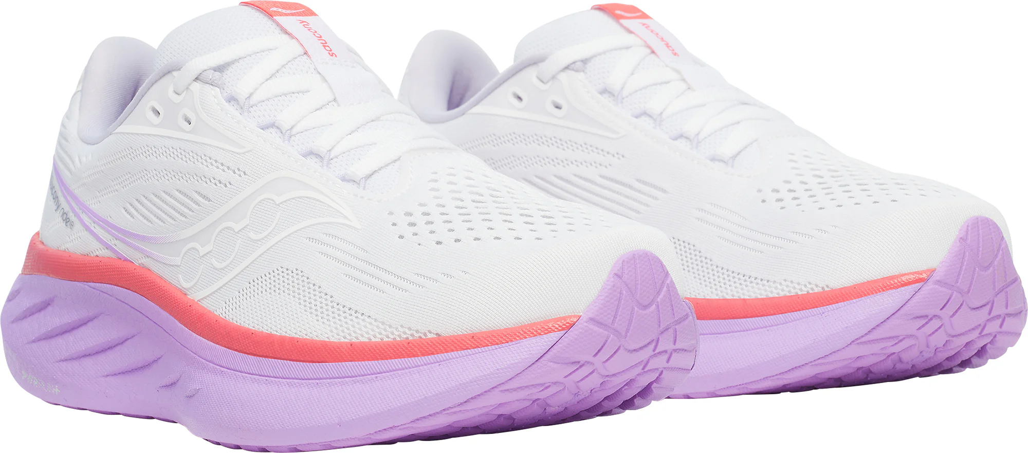 Saucony Ride 18 Womens Running Shoes - White - Image 6