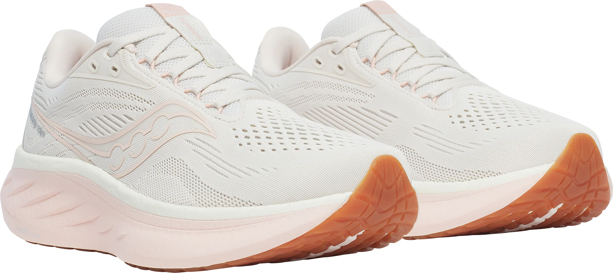 Saucony Ride 18 Womens Running Shoes - White - Image 6