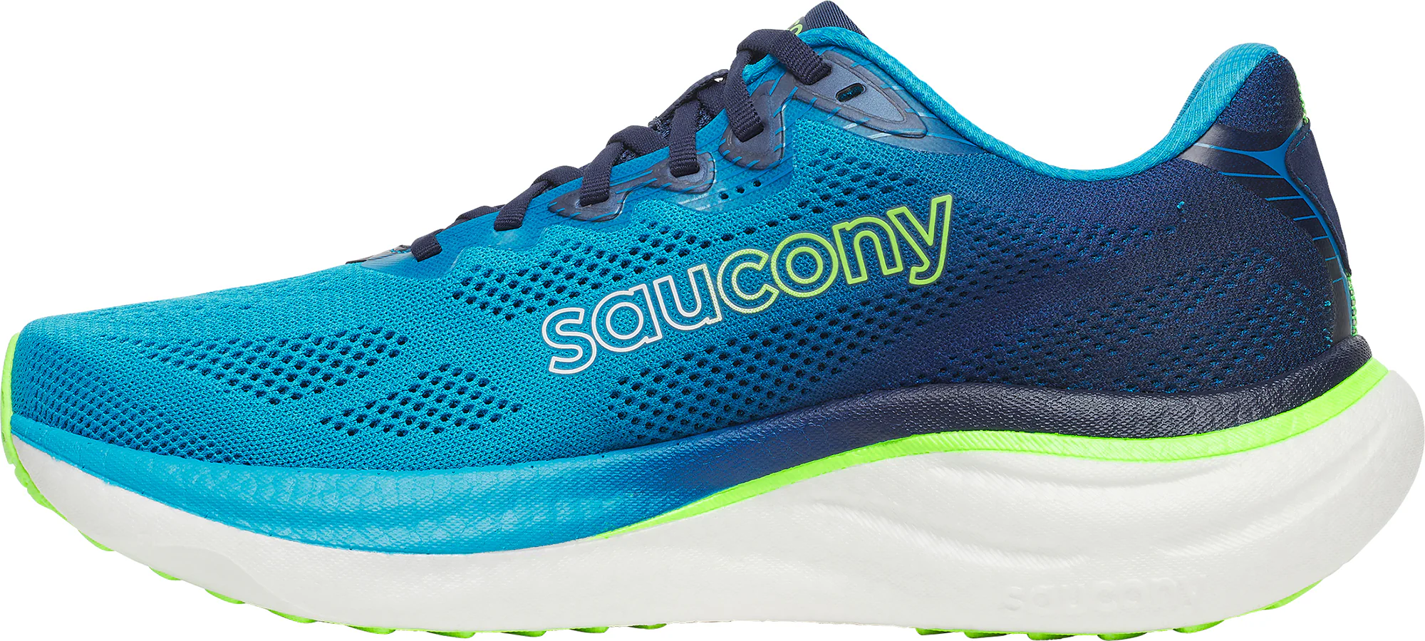 Saucony Ride 19 Mens Running Shoes - Blue - Image 3