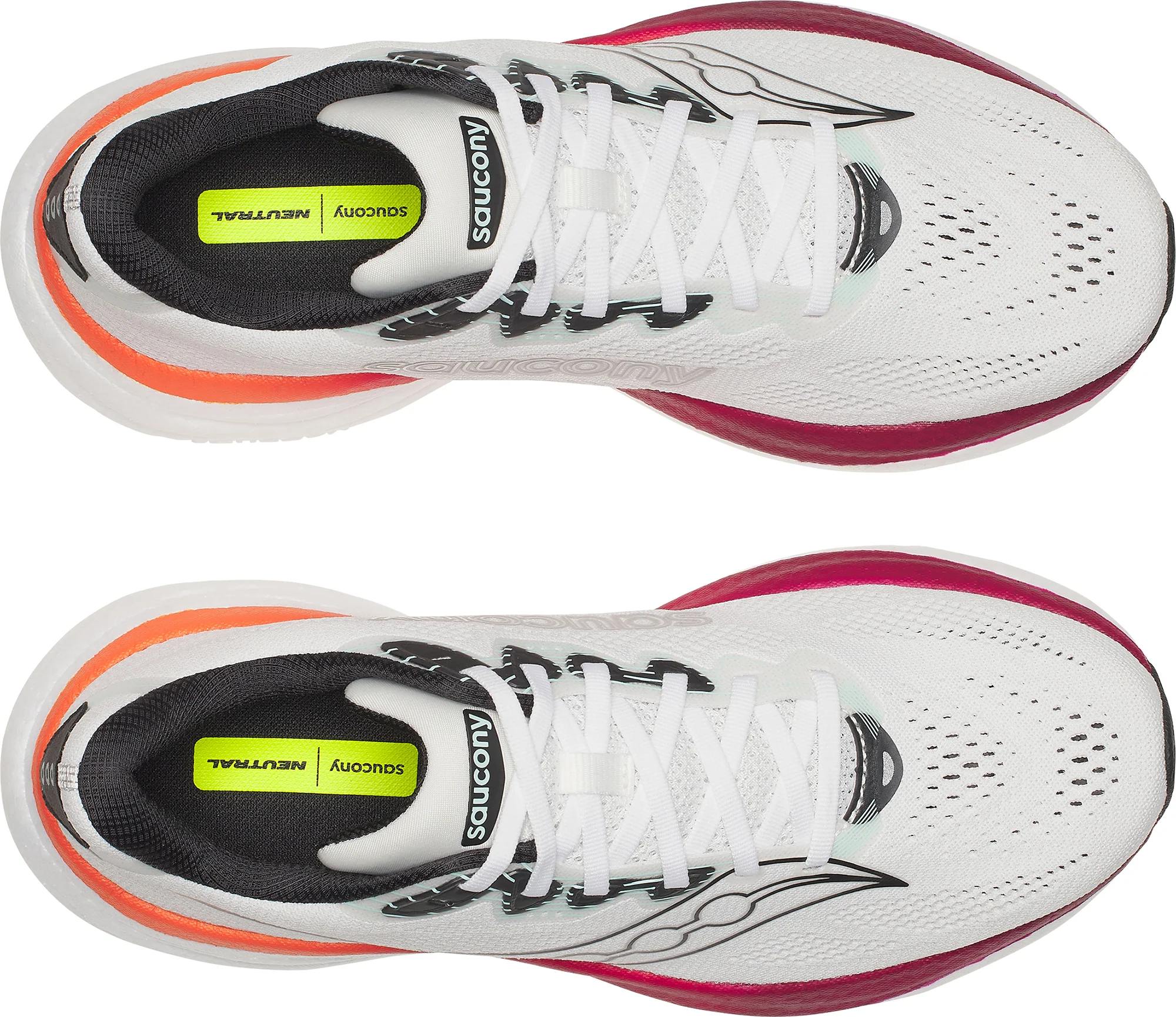 Saucony Ride 19 Mens Running Shoes - White - Image 3
