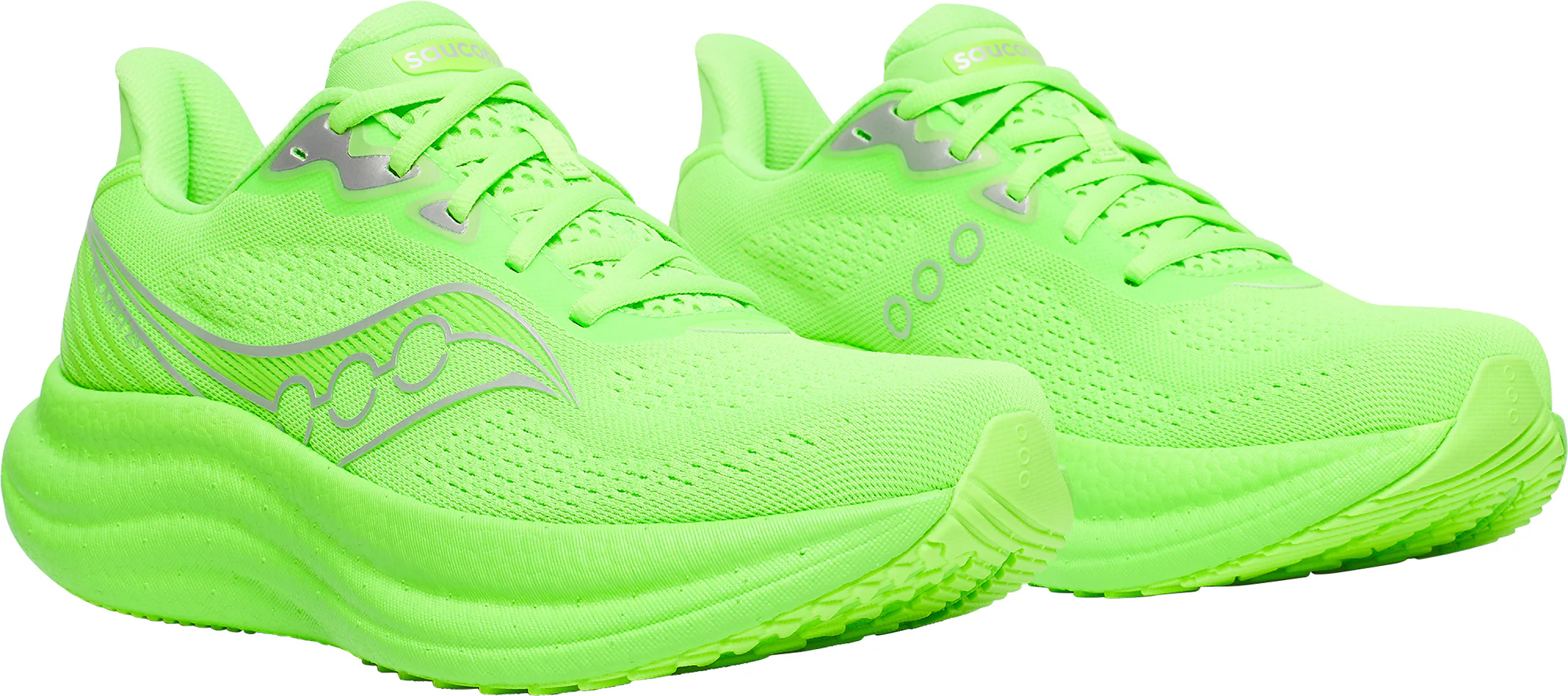 Saucony Triumph 23 Mens Running Shoes - Green - Image 6