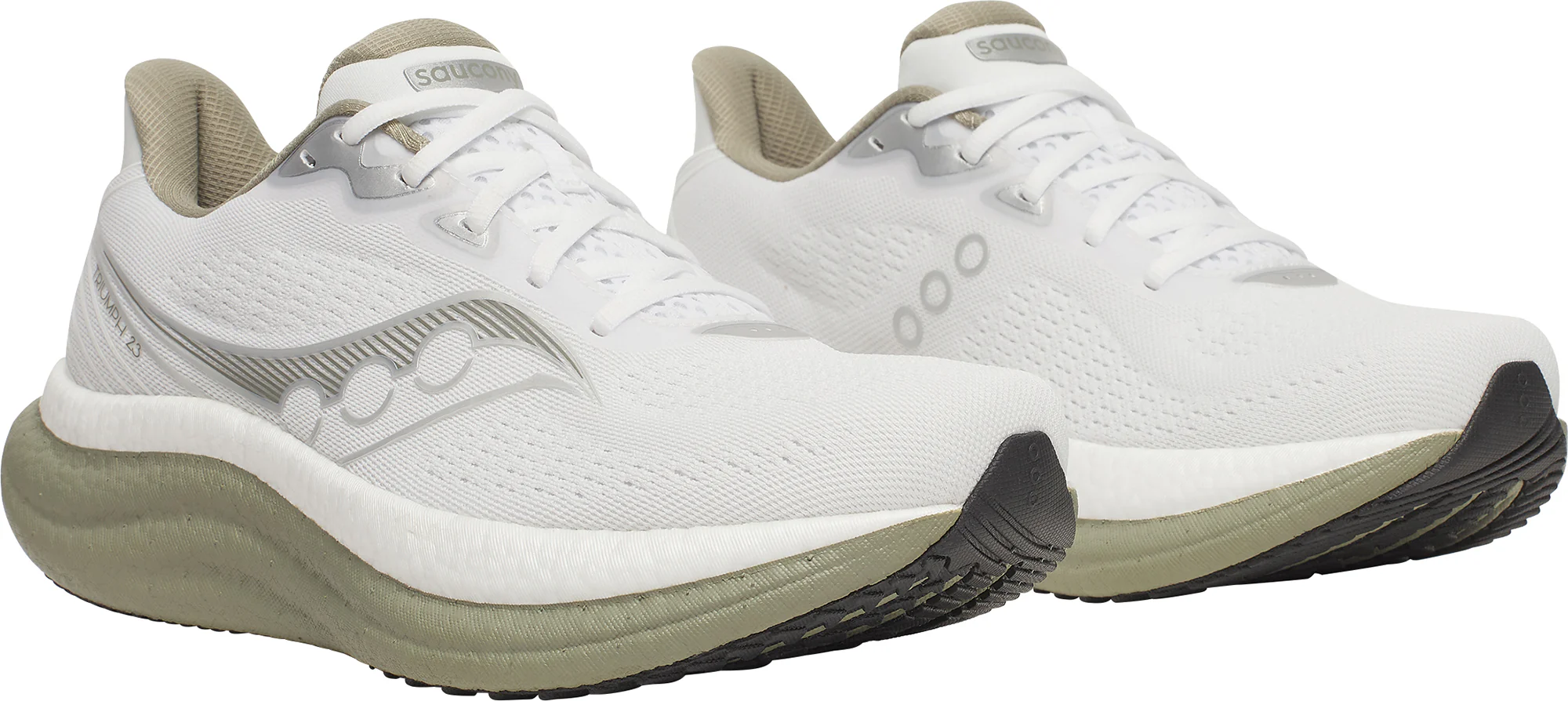 Saucony Triumph 23 Mens Running Shoes - White - Image 6