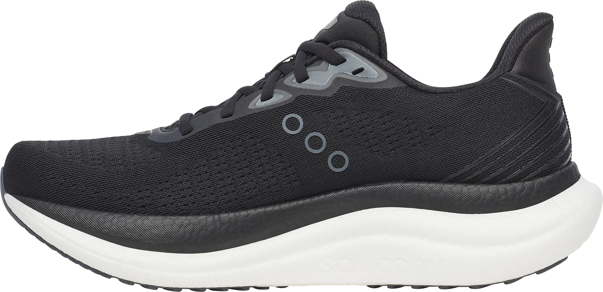 Saucony Triumph 23 WIDE FIT Mens Running Shoes - Black - Image 3